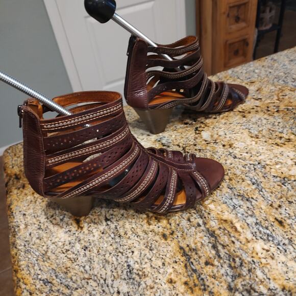 Pikolinos Brown Strappy Heeled Sandals Size 41 Naturally US 10 - Picture 6 of 13